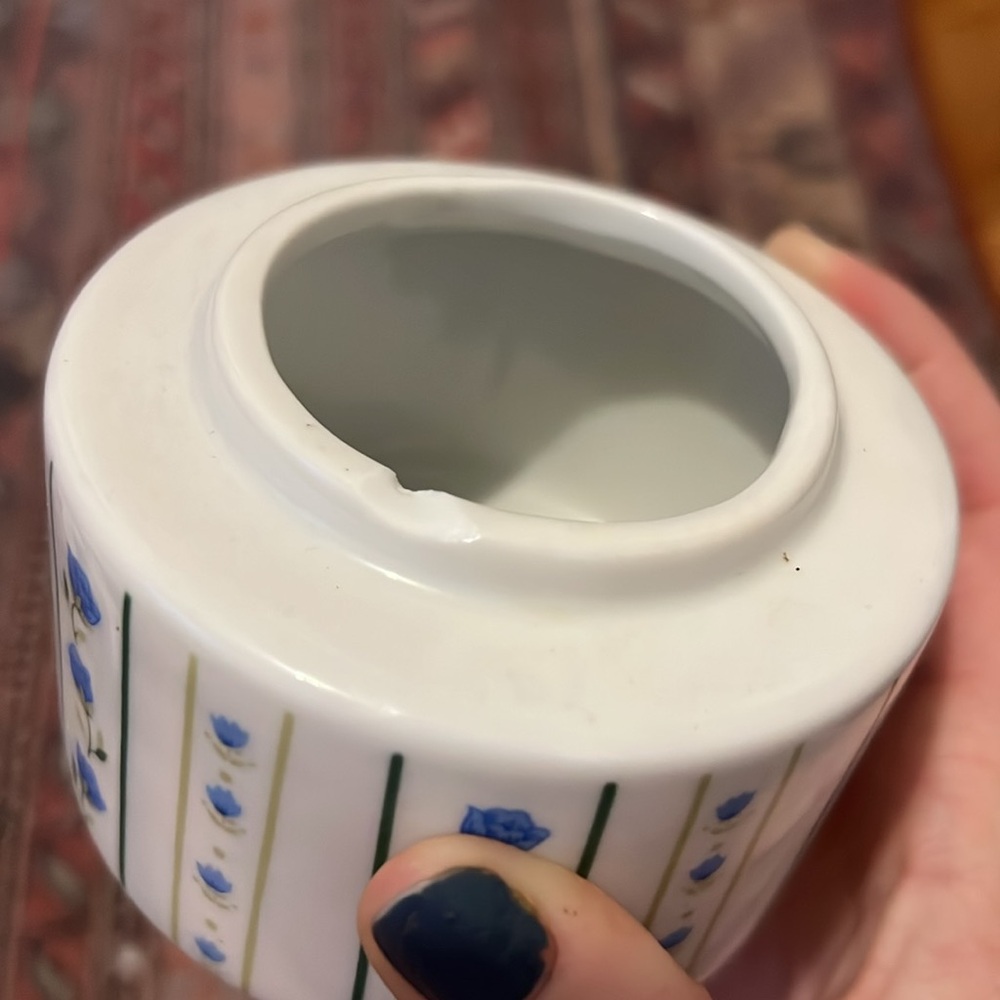 Ceramic Floral Container - Picture 6 of 7